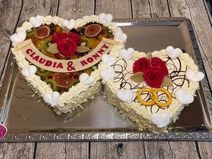 Herztorten mit Obst Herztorten mit Obst…